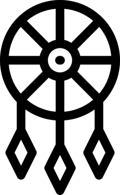 Native American Dream Catcher Stencil Svg Vector, Free Vectors File